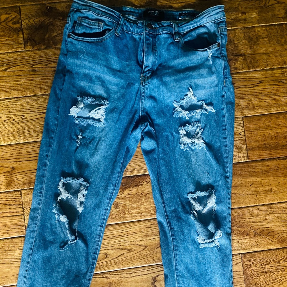 Judy Blue girlfriend fit distressed